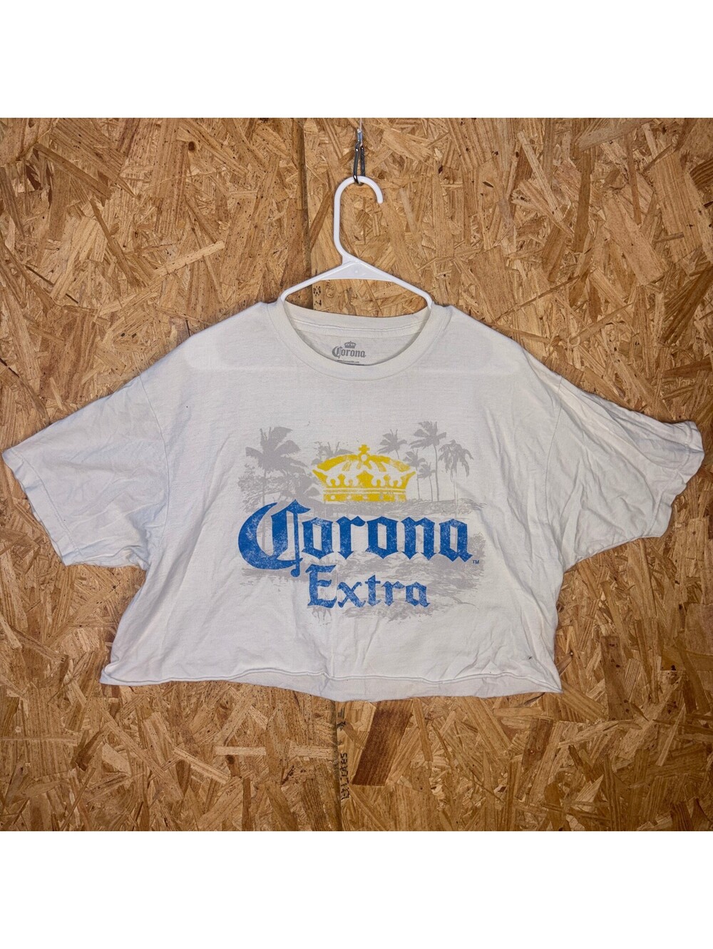 Corona Extra Womens XL White Cropped T Shirt